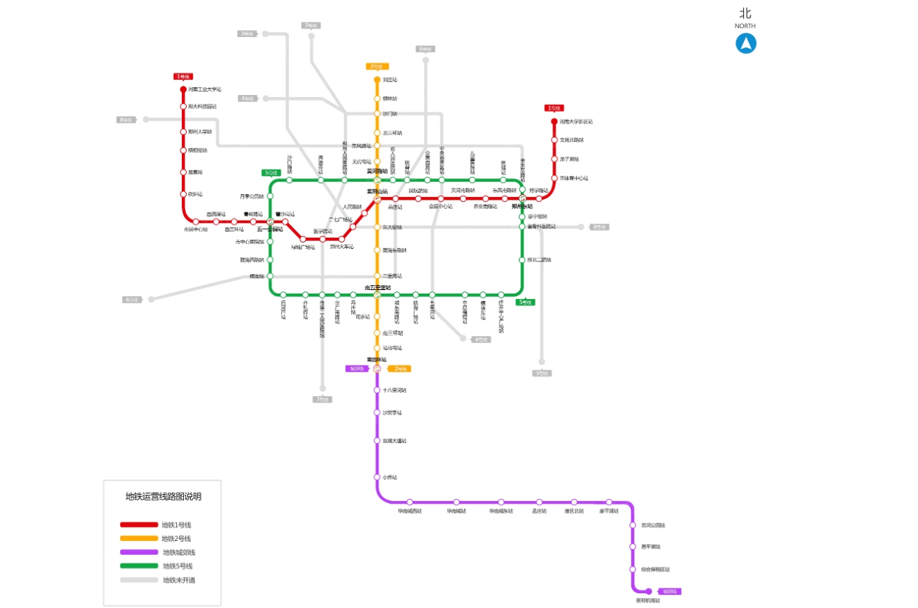 郑州地铁1号线线路图，见证城市发展与交通变革的里程碑